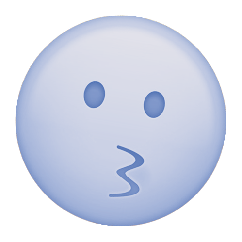 kissing face emoji